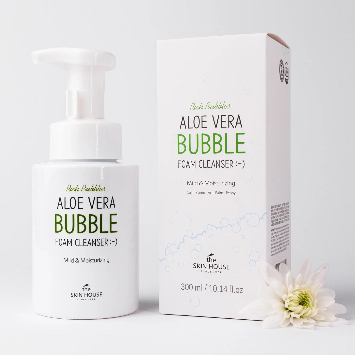 Spuma de curatare cu bule Aloe Vera Bubble Foam Cleanser 300ml